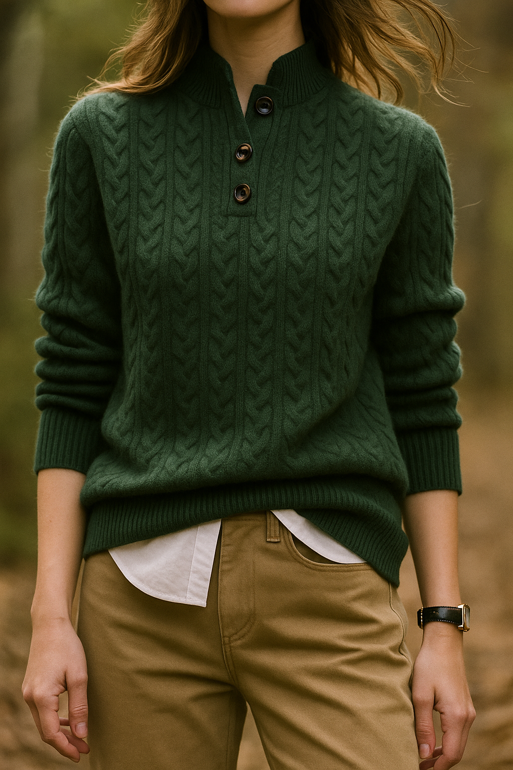 Arden - Women’s Cashmere Cable Knit Sweater