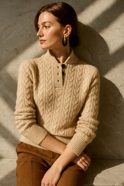 Arden - Women’s Cashmere Cable Knit Sweater