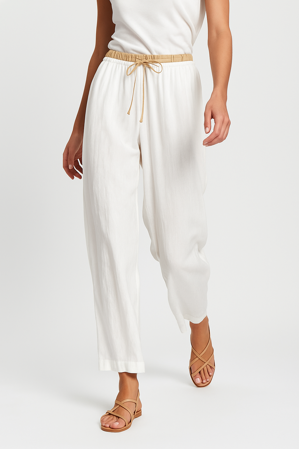 Lunara - Women’s Linen Tapered Pants