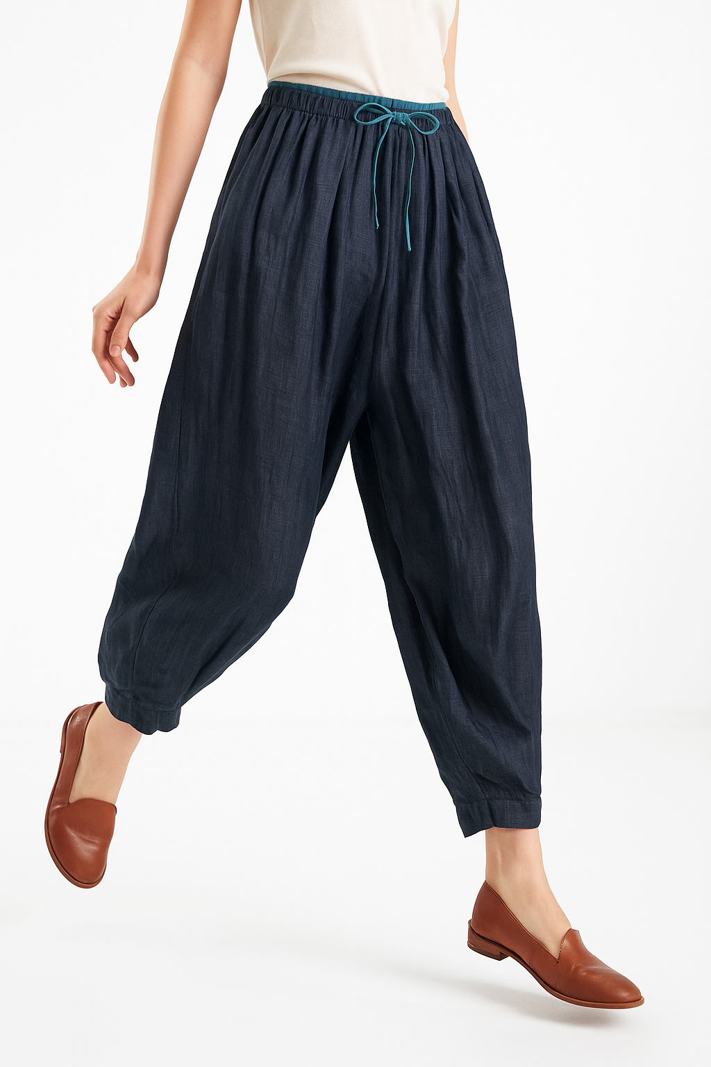 Lunara - Women’s Linen Tapered Pants