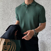 Rivello | Men’s Ribbed Cotton Polo Shirt