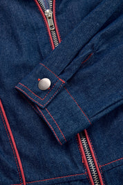 Rosvera | Vintage Red Denim Jumpsuit
