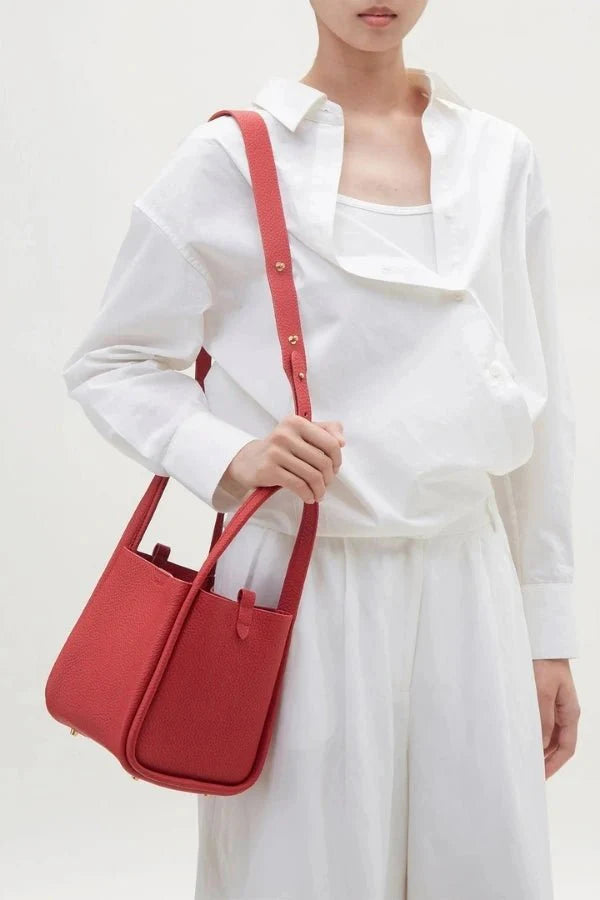 Minnie | Medium Leather Bucket Bag