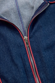 Rosvera | Vintage Red Denim Jumpsuit