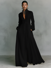 Elowara | Cotton Linen Patchwork Maxi Dress