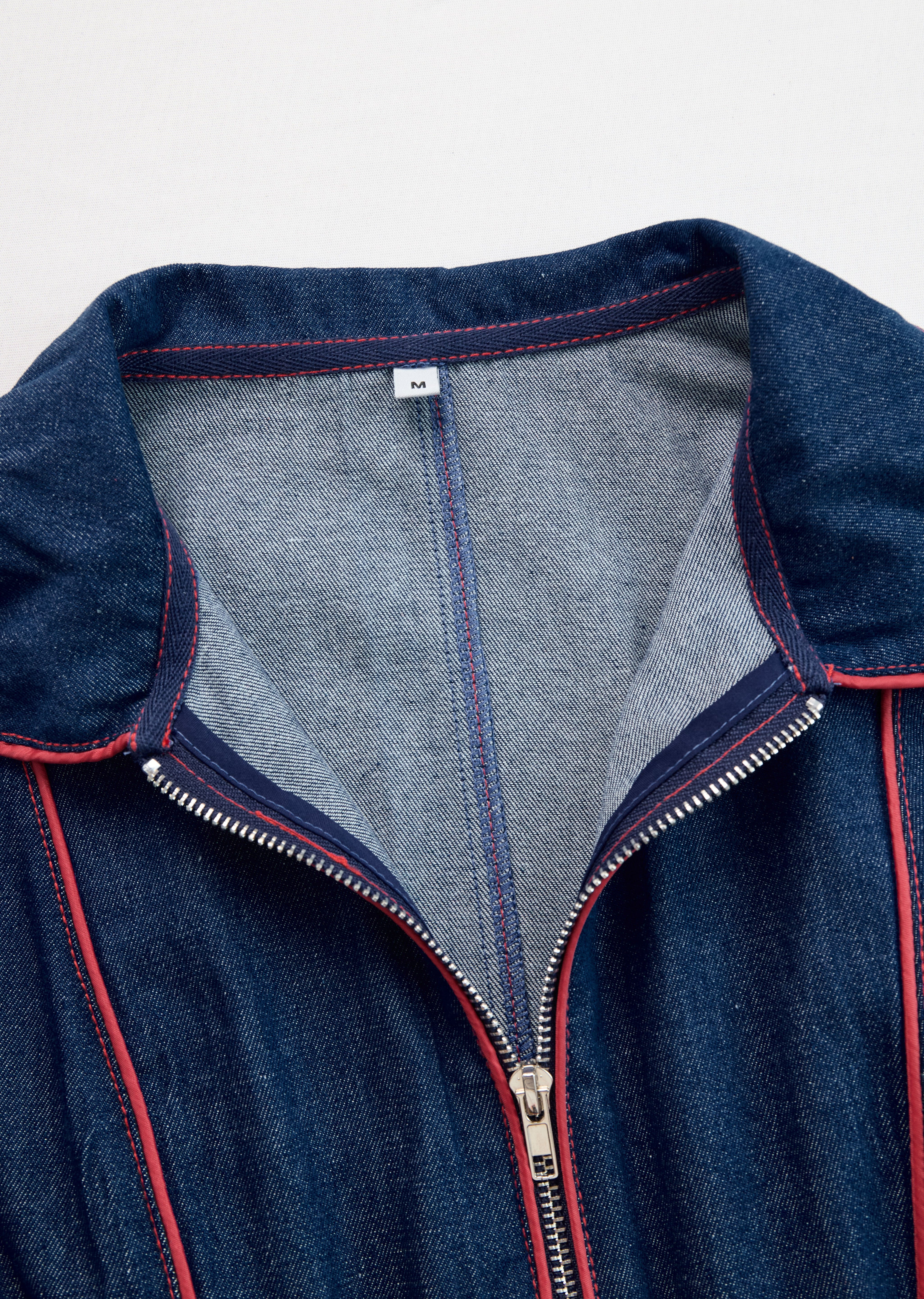 Rosvera | Vintage Red Denim Jumpsuit