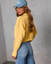 Elouise | Cropped Ribbed Crewneck Sweater