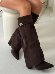 Maison Solstice | VeloursKnee Suede Boots