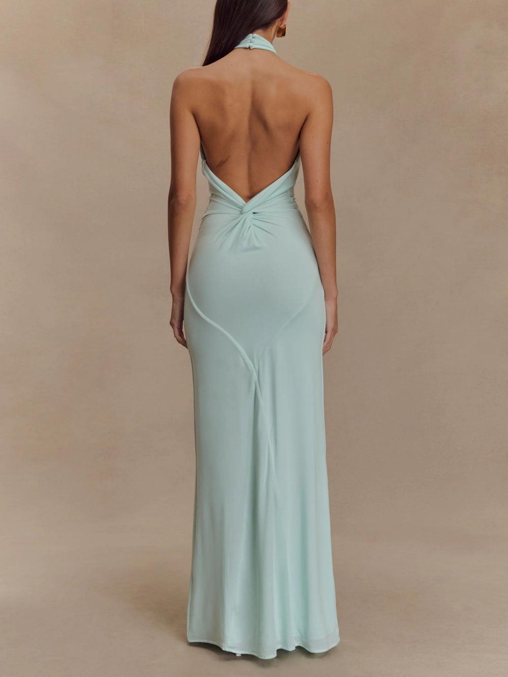 Elynera - Women’s Halter Maxi Dress