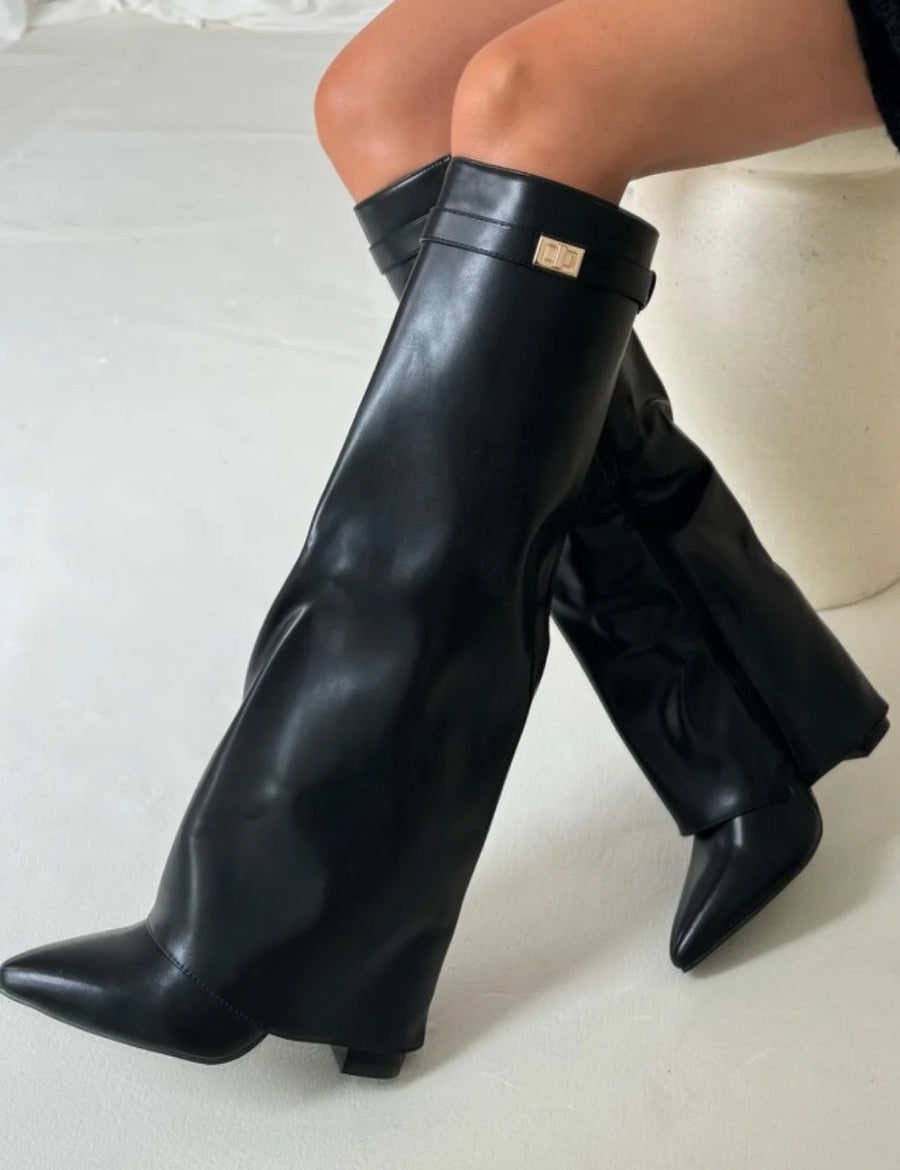 Maison Solstice | VeloursKnee Suede Boots
