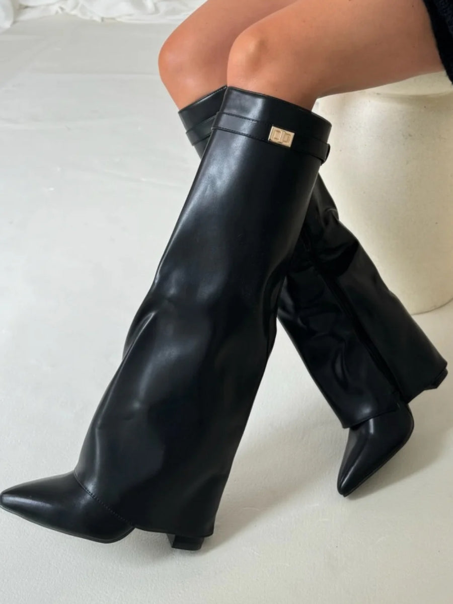Maison Solstice | VeloursKnee Suede Boots