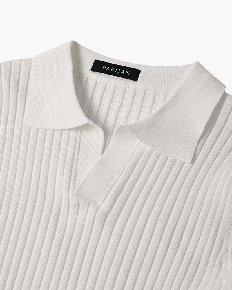 Ravello | Men’s Cotton Blend V-Neck Polo Shirt