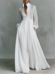 Elowara | Cotton Linen Patchwork Maxi Dress