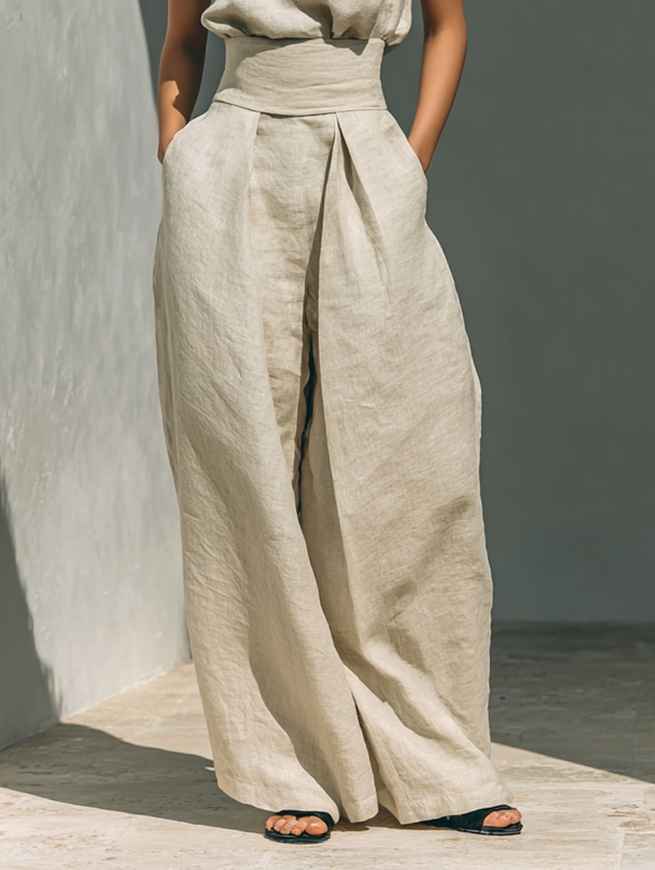 Linara | Cotton-Linen Wide-Leg Set