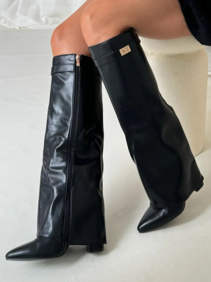 Maison Solstice | VeloursKnee Suede Boots
