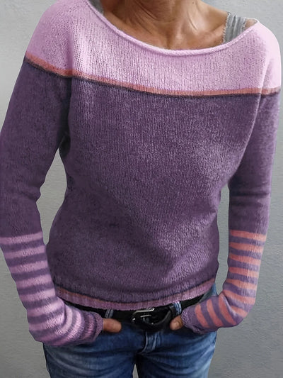 Women’s Long Sleeve Striped Sweater