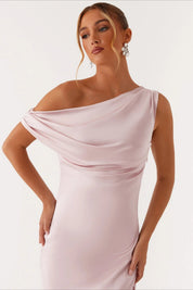 Elarisse – Women’s One-Shoulder High Waist Maxi Dress