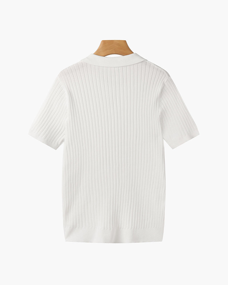 Ravello | Men’s Cotton Blend V-Neck Polo Shirt