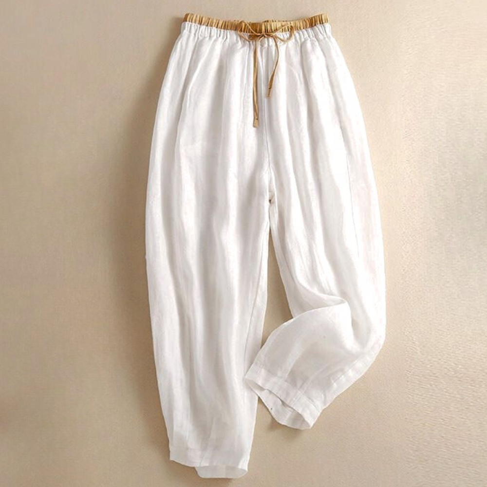 Lunara - Women’s Linen Tapered Pants