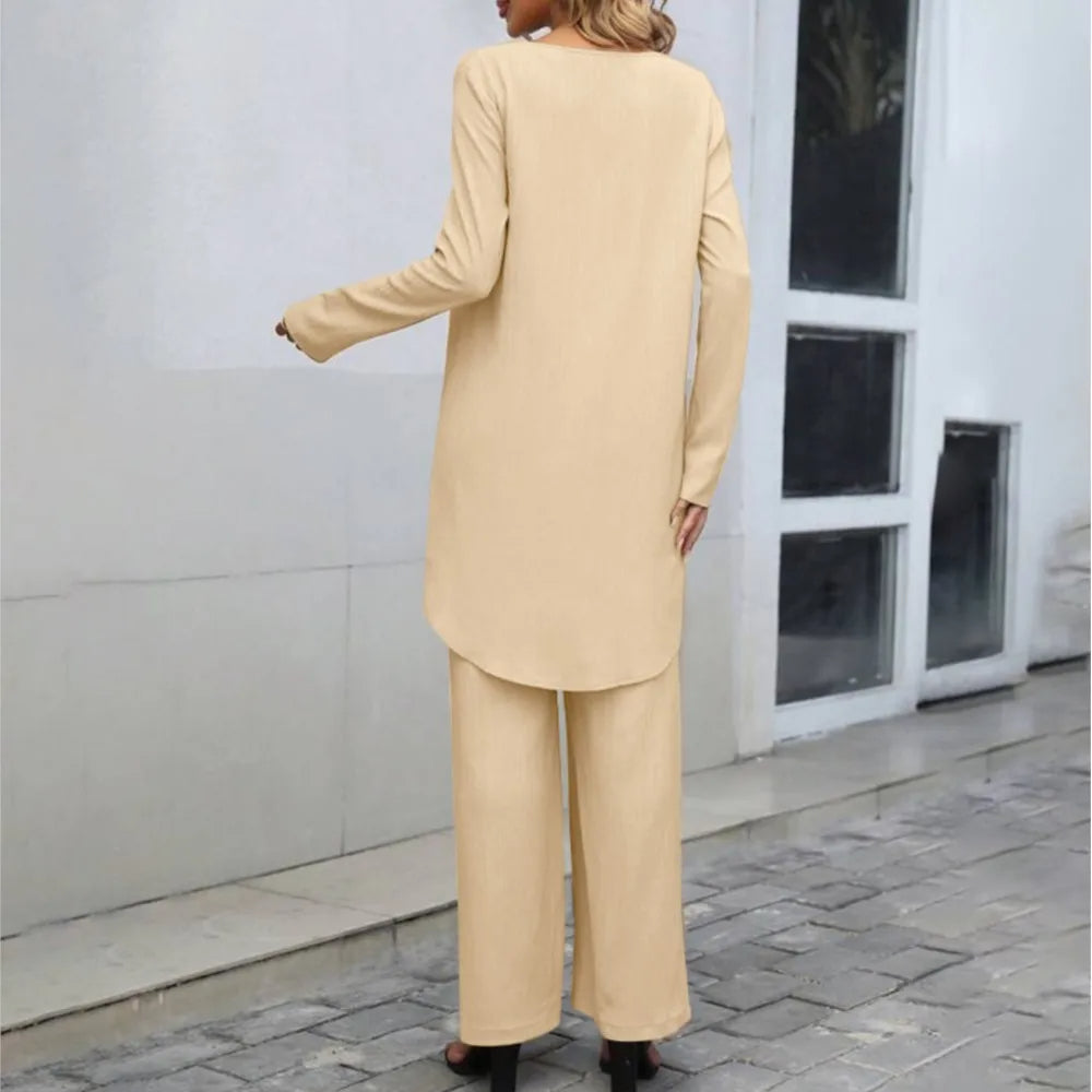Velmora - Women’s Wide Leg Two-Piece Set