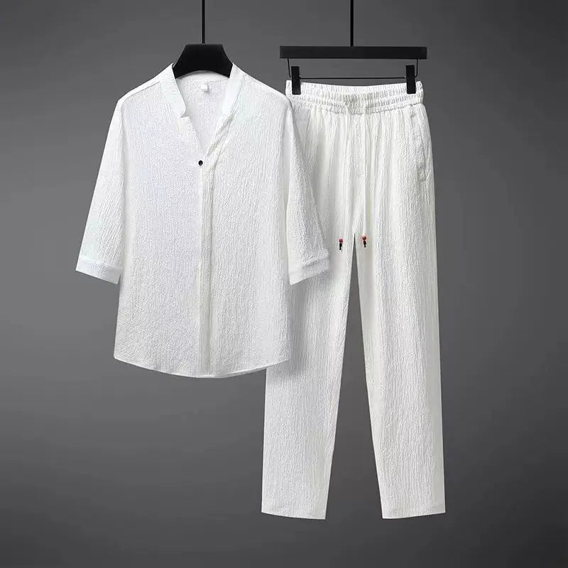 Marina Bellandi | Vintage Linen Tracksuit Set