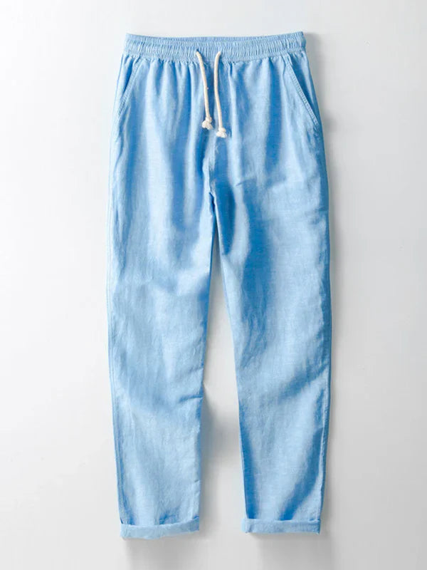 Straight Cotton Linen Pants