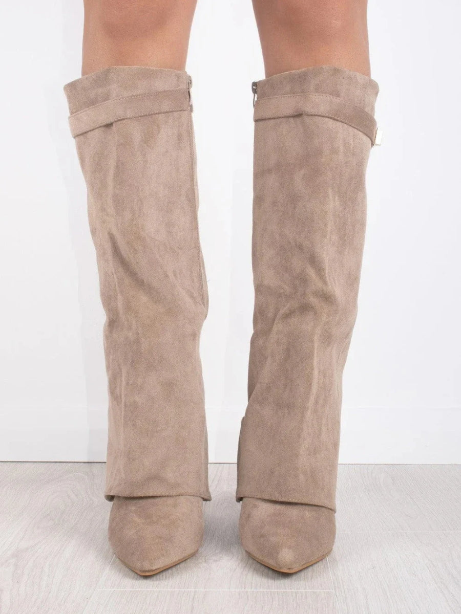 Maison Solstice | VeloursKnee Suede Boots
