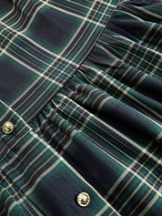 Bravira | Plaid Belted Lapel Maxi Dress