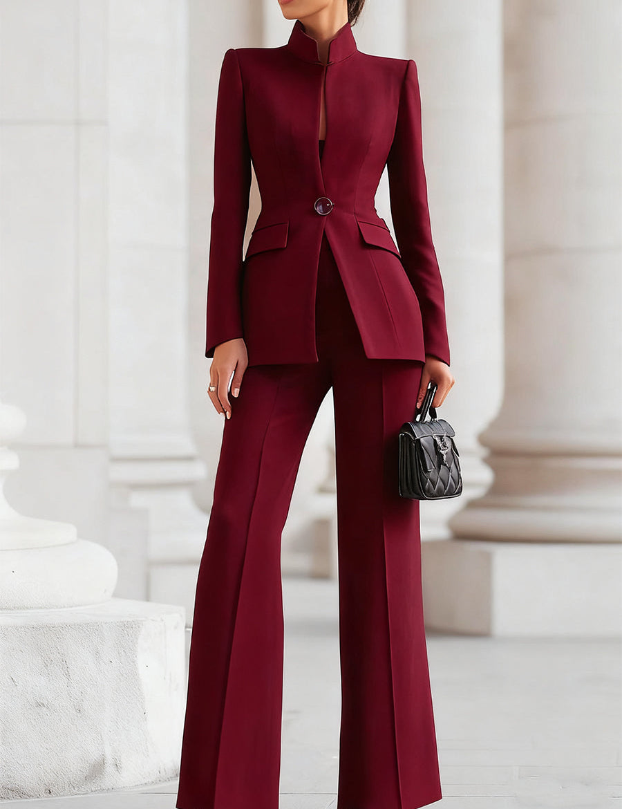 Valencia | Women’s Tailored Wide-Leg Pantsuit Set