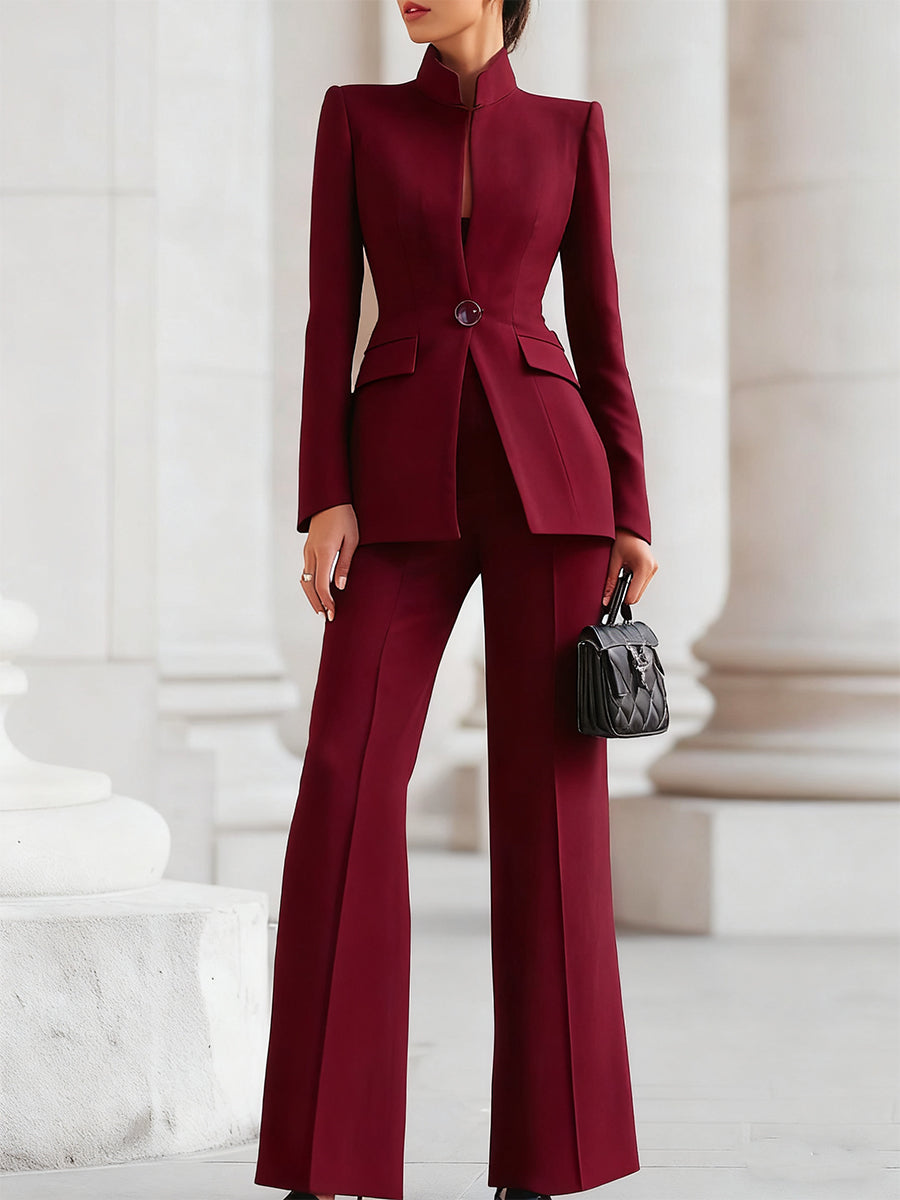 Valencia | Women’s Tailored Wide-Leg Pantsuit Set