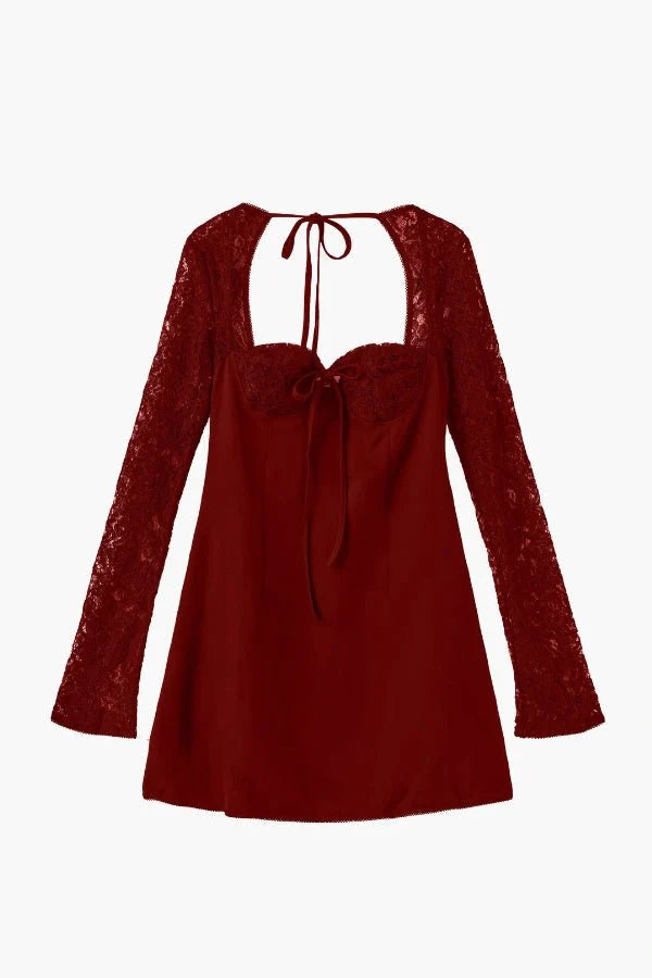 Louise | Women’s Lace Milkmaid Mini Dress