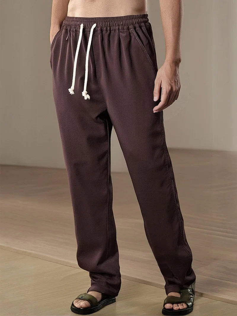 Straight Leg Linen Pants