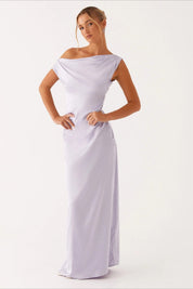 Elarisse – Women’s One-Shoulder High Waist Maxi Dress