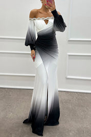 Julieta – Gradient Off-Shoulder Gown