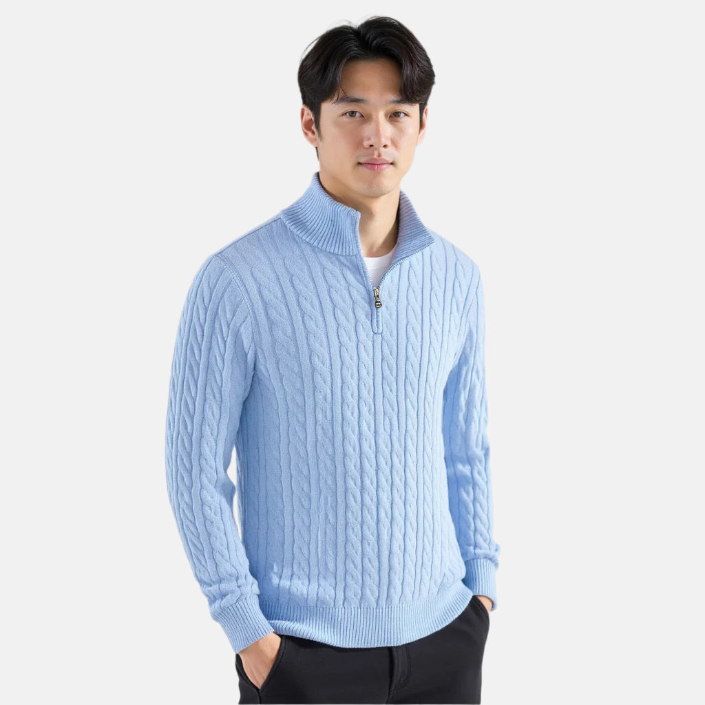 Berkshire | Men’s Cable Knit Half-Zip Sweater
