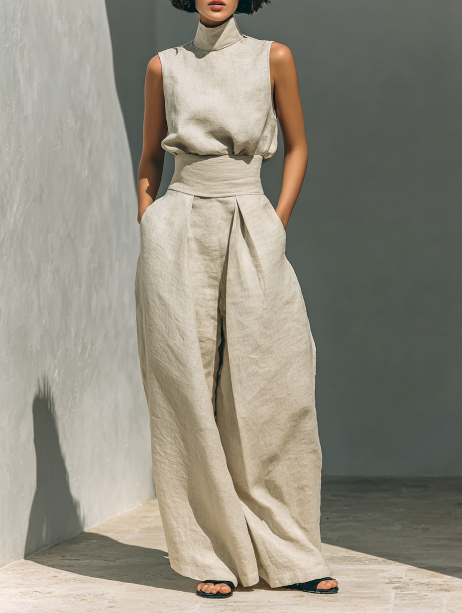 Linara | Cotton-Linen Wide-Leg Set