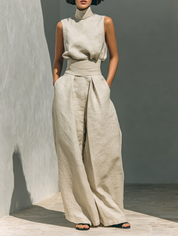 Linara | Cotton-Linen Wide-Leg Set