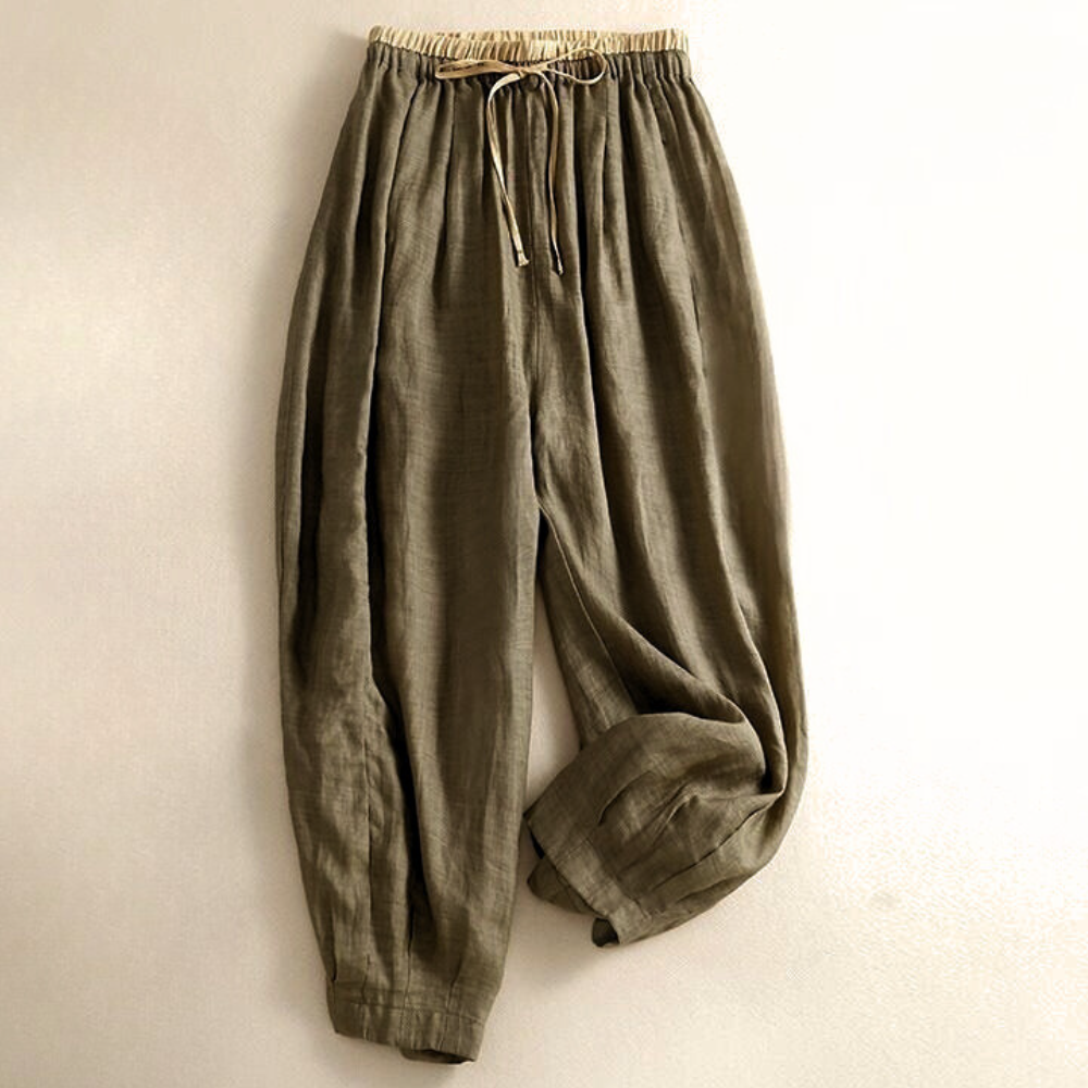 Lunara - Women’s Linen Tapered Pants