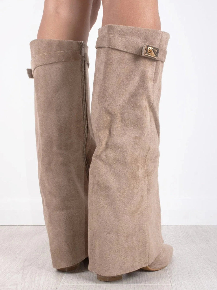 Maison Solstice | VeloursKnee Suede Boots