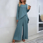 Velmora - Women’s Wide Leg Two-Piece Set