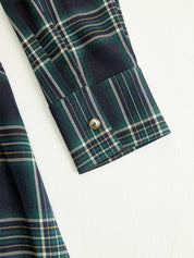 Bravira | Plaid Belted Lapel Maxi Dress