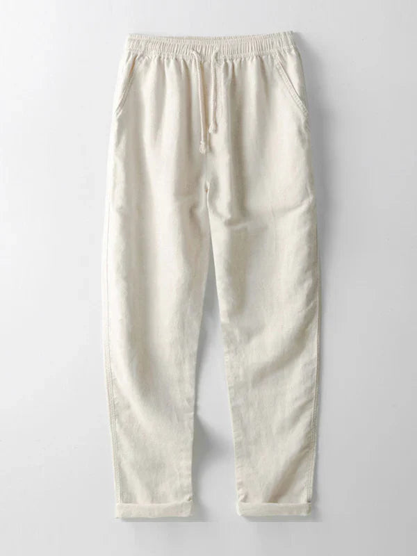 Straight Cotton Linen Pants