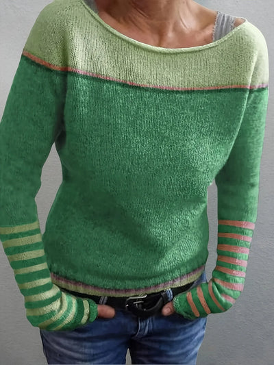 Women’s Long Sleeve Striped Sweater