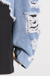 Denvara – Women’s Loose Denim Style Shirt Dress