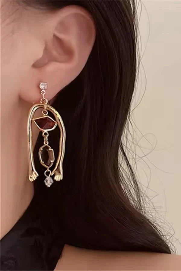Abstract Dangle Art | Women’s Asymmetrical Dangle Earrings