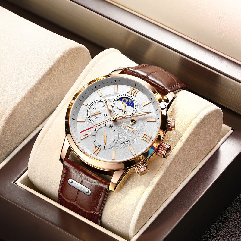 Calvion | Men’s Luxury Quartz Leather Watch