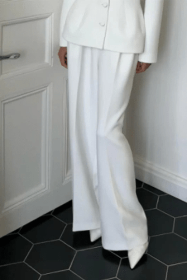 Jerica | Women’s V-Neck Top & Pants Set with Long Coat