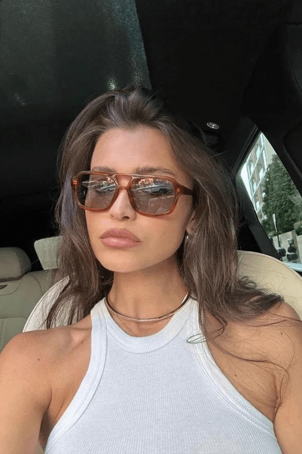 Soleil | Aviator Sunglasses with Brown Lenses
