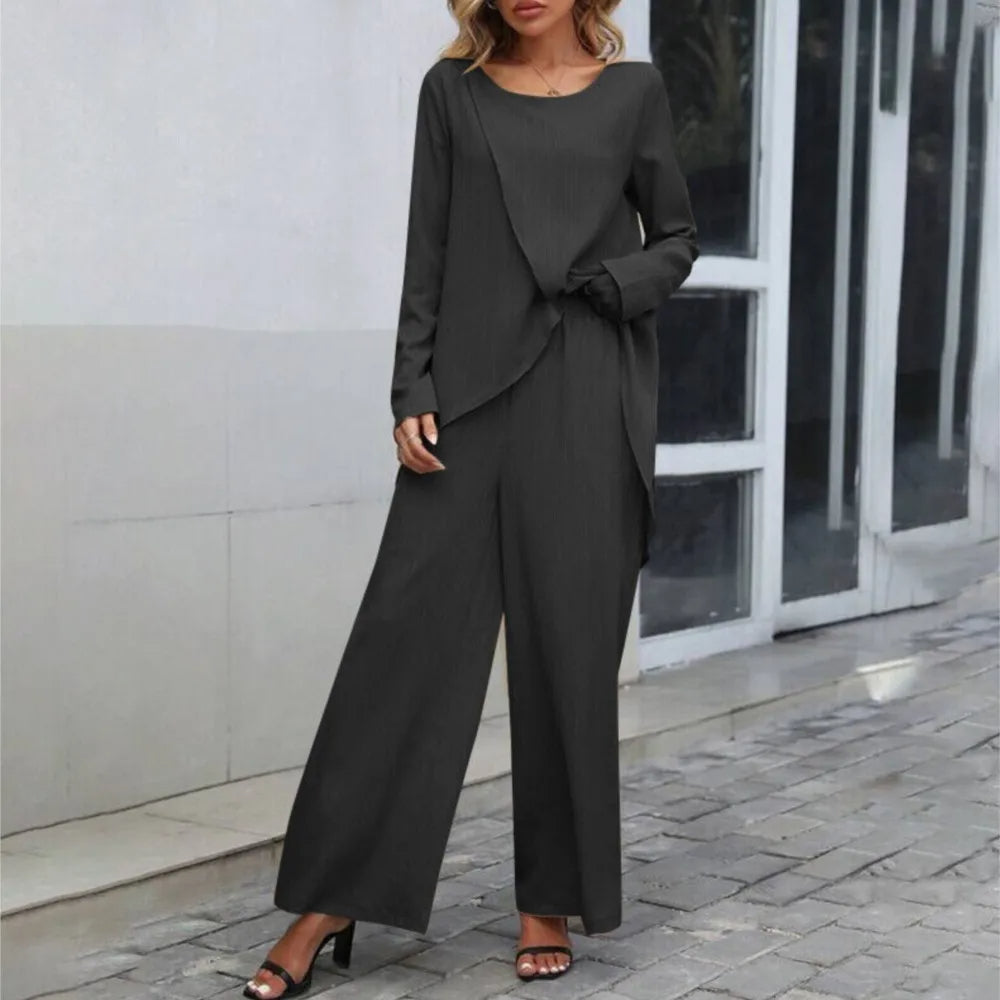 Velmora - Women’s Wide Leg Two-Piece Set