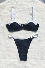 Belle | Black and White Two-Piece Bikini